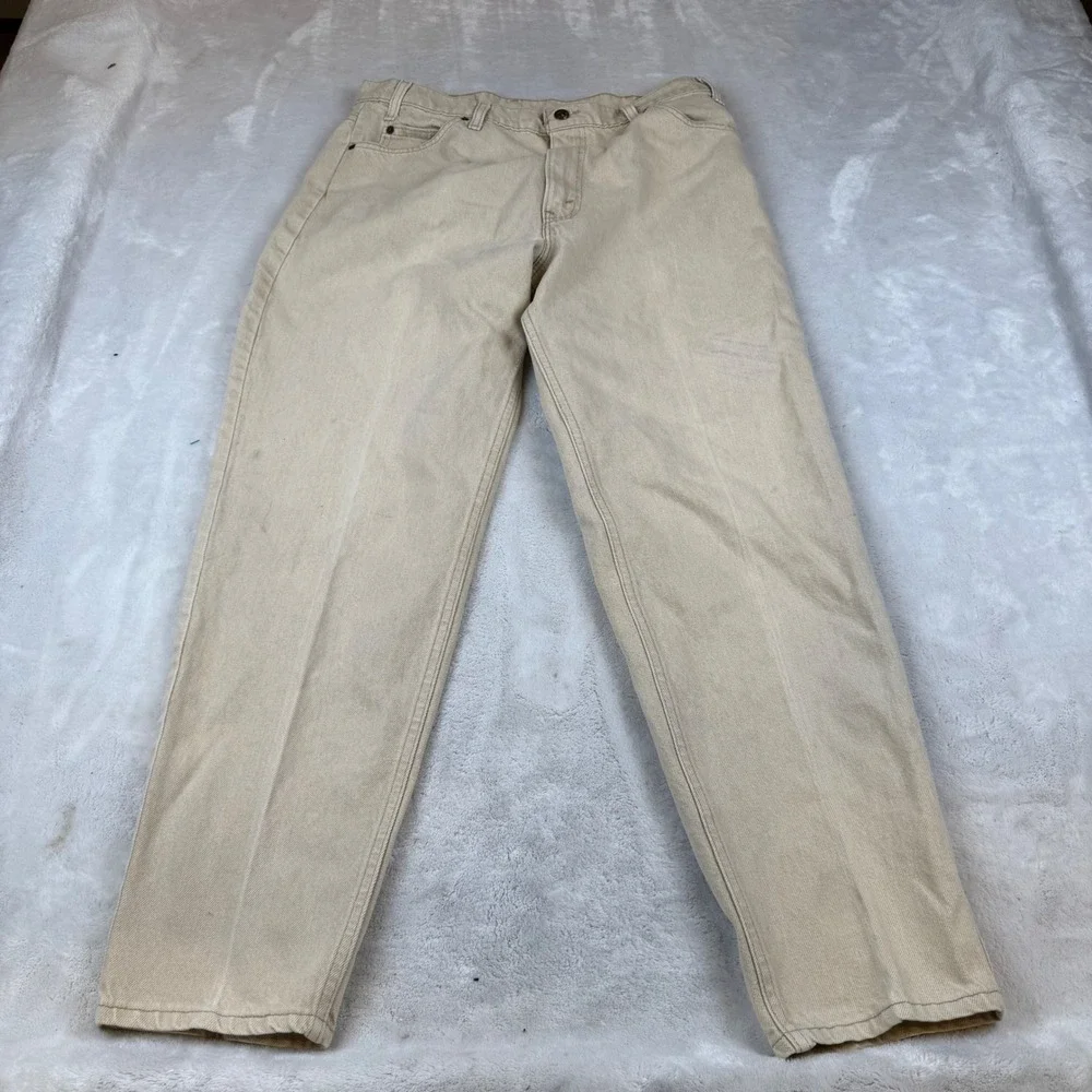 Vintage Levis 550 Orange Tab Relaxed Fit Tapered Leg‎ Jeans Tan Beige 36x30 USA